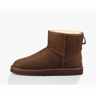 Botas UGG Classic Mini Deco Homem Marrom | PT-IFYHC